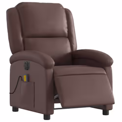 Poltrona Massaggiante Elettrica Marrone in Similpellecod mxl 116337 - Vista aggiuntiva 3