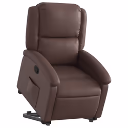 Poltrona Alzapersona Reclinabile Marrone in Similpellecod mxl 109341 - Vista aggiuntiva 3