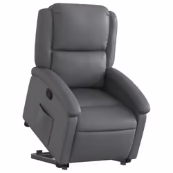 Poltrona Alzapersona Reclinabile Grigio in Similpellecod mxl 85373 - Vista aggiuntiva 3