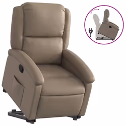 Poltrona Alzapersona Reclinabile Cappuccino in Similpellecod mxl 133311 - Vista aggiuntiva 2