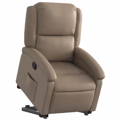 Poltrona Alzapersona Reclinabile Cappuccino in Similpellecod mxl 133311 - Vista aggiuntiva 3