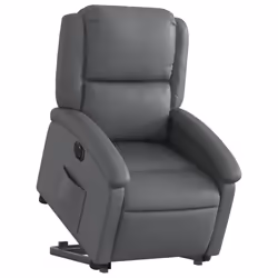 Poltrona Alzapersona Reclinabile Grigio in Similpellecod mxl 85108 - Vista aggiuntiva 3