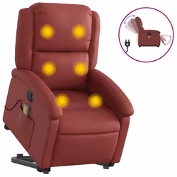 Poltrona Alzapersona Reclinabile Rosso Vino in Similpellecod mxl 133048 - Vista aggiuntiva 2