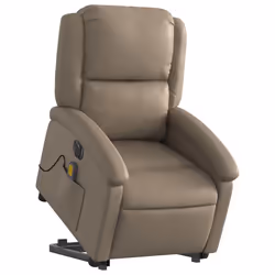 Poltrona Alzapersona Massaggio Elettrica Cappuccino Similpellecod mxl 133044 - Vista aggiuntiva 3