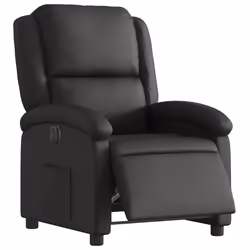 Poltrona Reclinabile Elettrica Nera in Vera Pellecod mxl 115857 - Vista aggiuntiva 3