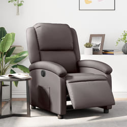 Poltrona Reclinabile Elettrica Marrone Scuro in Vera Pellecod mxl 91860