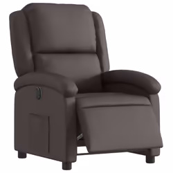 Poltrona Reclinabile Elettrica Marrone Scuro in Vera Pellecod mxl 91860 - Vista aggiuntiva 3