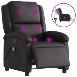 VidaXL 3204258, Pelle, Nero, Schiuma, 110 kg, 710 mm, 865 mm