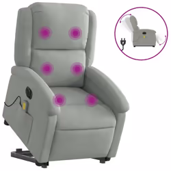 VidaXL 3204333, Velluto, Grigio, Schiuma, 110 kg, 710 mm, 865 mm