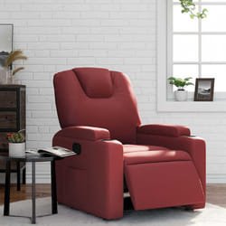 Poltrona Reclinabile Elettrica Rosso Vino in Similpellecod mxl 115860