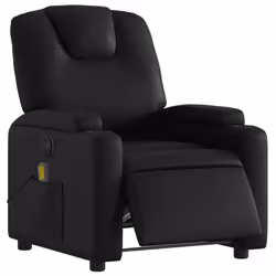 Poltrona Massaggiante Reclinabile Elettrica Nera in Similpellecod mxl 85090 - Vista aggiuntiva 3