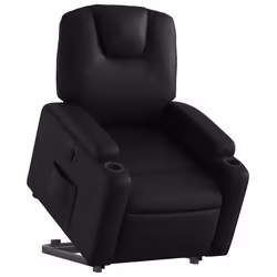 Poltrona Alzapersona Reclinabile Elettrica Nera in Similpellecod mxl 133037 - Vista aggiuntiva 3
