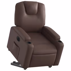 Poltrona Alzapersona Reclinabile Marrone in Similpellecod mxl 133034 - Vista aggiuntiva 3