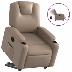 Poltrona Alzapersona Reclinante Elettrica Cappuccino Similpellecod mxl 133033 - Vista aggiuntiva 2
