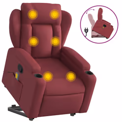 VidaXL 3204497, Tessuto, Rosso, Schiuma, 110 kg, 770 mm, 945 mm