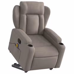VidaXL 3204502 sedia massaggiante elettrica Grigio talpa Tessuto - Vista aggiuntiva 3