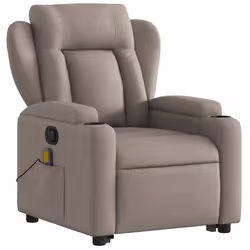 VidaXL 3204502 sedia massaggiante elettrica Grigio talpa Tessuto - Vista aggiuntiva 4