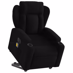 Poltrona Alzapersona Massaggiante Elettrica Nera in Tessutocod mxl 133001 - Vista aggiuntiva 3