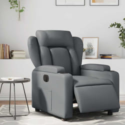 Poltrona Reclinabile Elettrica Grigia in Similpellecod mxl 109047