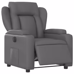 Poltrona Reclinabile Elettrica Grigia in Similpellecod mxl 109047 - Vista aggiuntiva 3