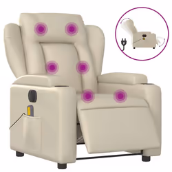 VidaXL 3204538, Ecopelle, Crema, Schiuma, 110 kg, 770 mm, 945 mm