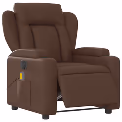 Poltrona Massaggiante Elettrica Marrone in Similpellecod mxl 85089 - Vista aggiuntiva 3