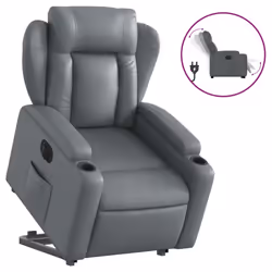 VidaXL 3204561, Ecopelle, Grigio, Schiuma, 110 kg, 770 mm, 945 mm