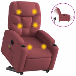 VidaXL 3204635, Tessuto, Rosso, Schiuma, 110 kg, 740 mm, 890 mm