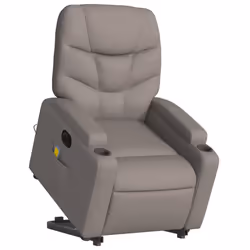 Poltrona Alzapersona Massaggiante Elettrica Tortora in Tessutocod mxl 109040 - Vista aggiuntiva 3