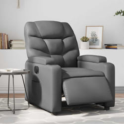 Poltrona Reclinabile Elettrica Grigia in Similpellecod mxl 133054