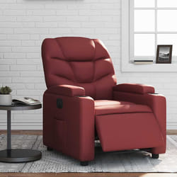 Poltrona Reclinabile Elettrica Rosso Vino in Similpellecod mxl 92085