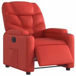 Poltrona Reclinabile Elettrica Rossa in Similpellecod mxl 109082 - Vista aggiuntiva 3