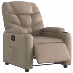 vidaXL Poltrona Reclinabile Elettrica Cappuccino in Similpelle - Vista aggiuntiva 3