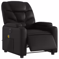 Poltrona Massaggiante Reclinabile Elettrica Nera in Similpellecod mxl 133055 - Vista aggiuntiva 3