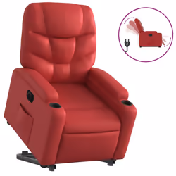 VidaXL 3204663, Ecopelle, Rosso, Schiuma, 110 kg, 740 mm, 890 mm