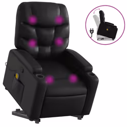 VidaXL 3204665, Ecopelle, Nero, Schiuma, 110 kg, 740 mm, 890 mm