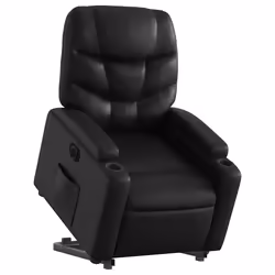 Poltrona Alzapersona Reclinabile Elettrica Nera in Similpellecod mxl 133060 - Vista aggiuntiva 3