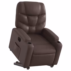 Poltrona Alzapersona Reclinabile Marrone in Similpellecod mxl 85128 - Vista aggiuntiva 3