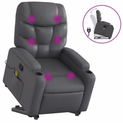 VidaXL 3204682, Ecopelle, Grigio, Schiuma, 110 kg, 740 mm, 890 mm