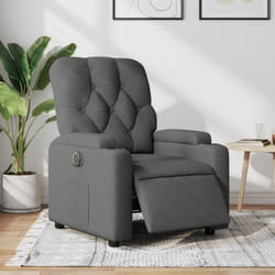 Vidaxl - Poltrona Elettrica Reclinabile Grigio Scuro in Tessuto