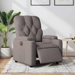 Vidaxl - Poltrona Elettrica Reclinabile Tortora in Tessuto 531464