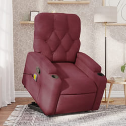 Poltrona Alzapersona Massaggio Reclinabile Rosso Vino Tessutocod mxl 84947