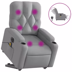 VidaXL 3204746, Tessuto, Grigio, Schiuma, 110 kg, 740 mm, 865 mm
