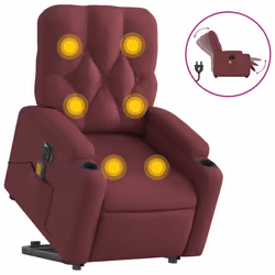 VidaXL 3204749, Tessuto, Rosso, Schiuma, 110 kg, 740 mm, 865 mm