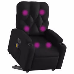 Poltrona Alzapersona Massaggiante Elettrica Nera in Similpellecod mxl 108926 - Vista aggiuntiva 3