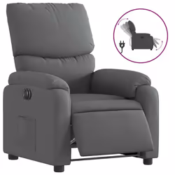 Poltrona Elettrica Reclinabile Grigio Scuro in Tessutocod mxl 109248 - Vista aggiuntiva 2