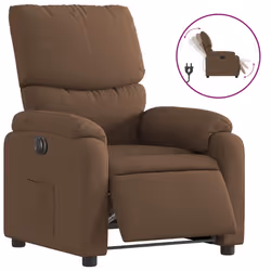Poltrona Elettrica Reclinabile Marrone in Tessutocod mxl 133223 - Vista aggiuntiva 2