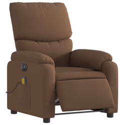 Poltrona Massaggiante Reclinabile Elettrica Marrone in Tessutocod mxl 85284 - Vista aggiuntiva 3