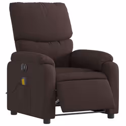 Poltrona Massaggio Reclinabile Elettrica Marrone Scuro Tessutocod mxl 109252 - Vista aggiuntiva 3