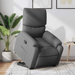 Poltrona Alzapersona Reclinabile Grigio Scuro in Tessutocod mxl 133226